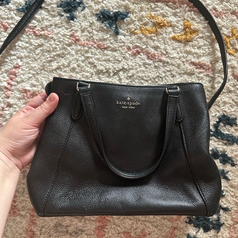 Kate Spade Small Jackson Triple Compartment Satchel Crossbody Bag in Black - Picture 4 of 9